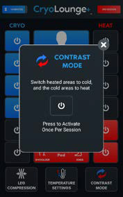 Contrast mode — switch heated areas to cold and cold to heat