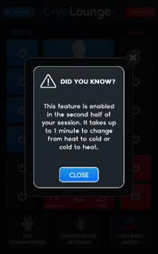 Contrast mode is enabled in the second half of your session